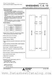 MH8S64BMG-8 datasheet pdf Mitsubishi Electric Corporation