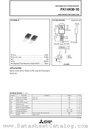 FK14KM-10 datasheet pdf Mitsubishi Electric Corporation