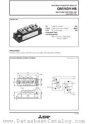 QM75DY-HB datasheet pdf Mitsubishi Electric Corporation
