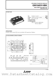 QM150DY-HBK datasheet pdf Mitsubishi Electric Corporation
