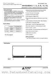 MH4S64BBKG-8L datasheet pdf Mitsubishi Electric Corporation