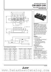 CM100DY-24H datasheet pdf Mitsubishi Electric Corporation