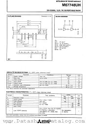 M67748UH datasheet pdf Mitsubishi Electric Corporation