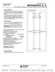 MH4V64AWXJ-5 datasheet pdf Mitsubishi Electric Corporation