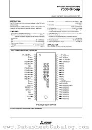 M37536E8SP datasheet pdf Mitsubishi Electric Corporation