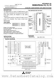 M5M54R04AJ-15 datasheet pdf Mitsubishi Electric Corporation