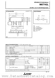 M67743L datasheet pdf Mitsubishi Electric Corporation