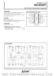 M51404AFP datasheet pdf Mitsubishi Electric Corporation
