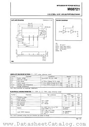 M68721 datasheet pdf Mitsubishi Electric Corporation