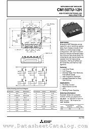 CM150TU-12H datasheet pdf Mitsubishi Electric Corporation