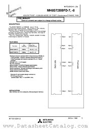 MH8S72BBFD-7 datasheet pdf Mitsubishi Electric Corporation