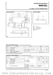M68702L datasheet pdf Mitsubishi Electric Corporation