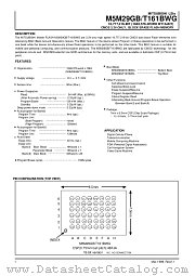 M5M29GB161BWG datasheet pdf Mitsubishi Electric Corporation