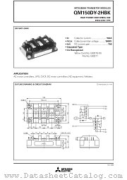 QM150DY-2HBK datasheet pdf Mitsubishi Electric Corporation