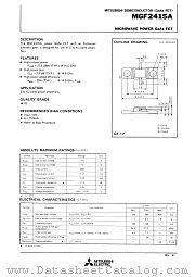 MGF2415A datasheet pdf Mitsubishi Electric Corporation