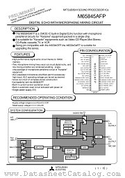 M65845AFP datasheet pdf Mitsubishi Electric Corporation