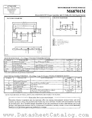 M68701M datasheet pdf Mitsubishi Electric Corporation