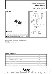 FS50UM-06 datasheet pdf Mitsubishi Electric Corporation