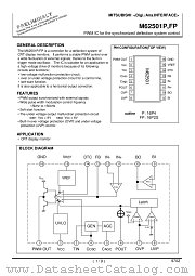 M62501P datasheet pdf Mitsubishi Electric Corporation
