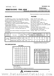 M5M5Y816WG-70HI datasheet pdf Mitsubishi Electric Corporation