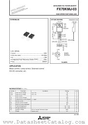 FX70KMJ-03 datasheet pdf Mitsubishi Electric Corporation