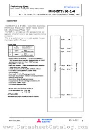 MH64S72VJG-5 datasheet pdf Mitsubishi Electric Corporation