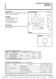 2SK2973 datasheet pdf Mitsubishi Electric Corporation