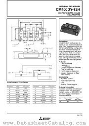 CM400DY-12H datasheet pdf Mitsubishi Electric Corporation