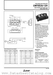 CM75E3U-12H datasheet pdf Mitsubishi Electric Corporation