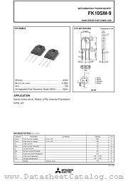 FK10SM-9 datasheet pdf Mitsubishi Electric Corporation