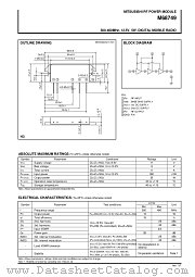 M68749 datasheet pdf Mitsubishi Electric Corporation
