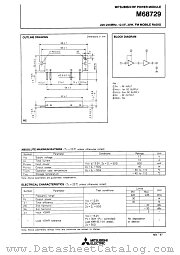 M68729 datasheet pdf Mitsubishi Electric Corporation