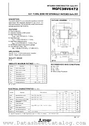 MGFC38V6472 datasheet pdf Mitsubishi Electric Corporation