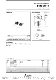 FK10UM-10 datasheet pdf Mitsubishi Electric Corporation