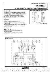 M62368GP datasheet pdf Mitsubishi Electric Corporation