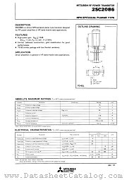 2SC2086 datasheet pdf Mitsubishi Electric Corporation