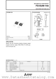 FS10UM-14A datasheet pdf Mitsubishi Electric Corporation