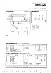 M57788MR datasheet pdf Mitsubishi Electric Corporation