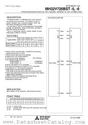 MH32V725BST-5 datasheet pdf Mitsubishi Electric Corporation