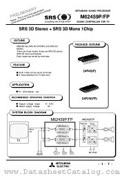 M62459P datasheet pdf Mitsubishi Electric Corporation