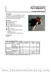 FU-116SLD-F1 datasheet pdf Mitsubishi Electric Corporation