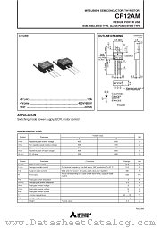 CR12AM datasheet pdf Mitsubishi Electric Corporation