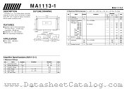 MA1113-1 datasheet pdf Mitsubishi Electric Corporation