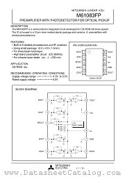 M61083FP datasheet pdf Mitsubishi Electric Corporation