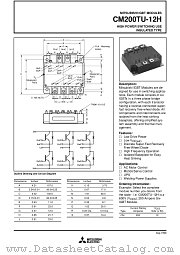CM200TU-12H datasheet pdf Mitsubishi Electric Corporation