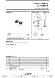 FS70UMJ-2 datasheet pdf Mitsubishi Electric Corporation