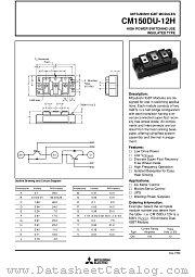 CM150DU-12H datasheet pdf Mitsubishi Electric Corporation
