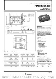 PM600DSA060 datasheet pdf Mitsubishi Electric Corporation