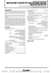 M37207MF-XXXFP datasheet pdf Mitsubishi Electric Corporation