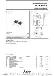 FS70UMJ-03 datasheet pdf Mitsubishi Electric Corporation